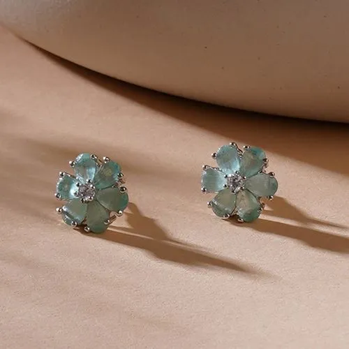 Casual Chic Mint Stone Earrings