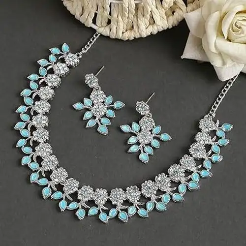 Classy Crystal AD Diamond Jewelry Set