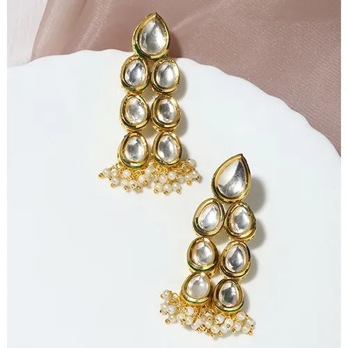 Chic Kundan Hoop Earrings