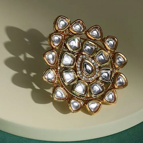 Luxe Kundan Sparkle Ring