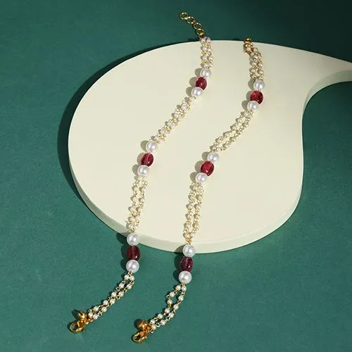 Radiant Kundan Anklet Gift Set