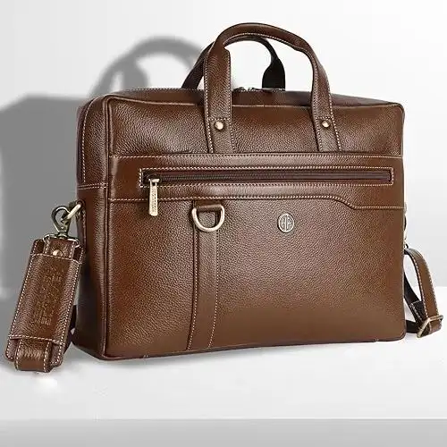 Classic Leather Office Laptop Bag
