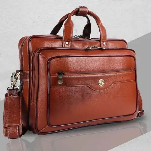 Fashionable Leather Laptop Bag for Men
