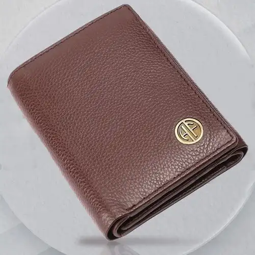 Classic RFID Protected Trifold Leather Mens Wallet