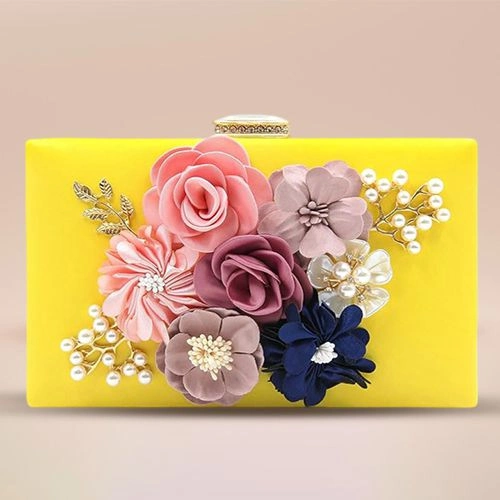 Floral Fantasy  Womens Floral Evening Clutch