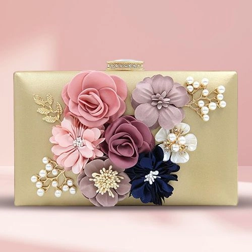 Fashionable Floral Evening Party Clutch