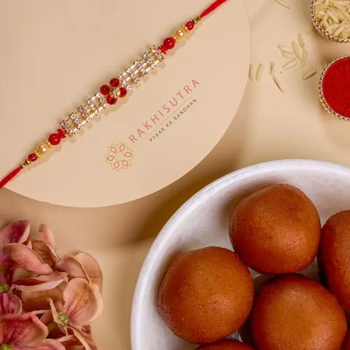 Delightful Rakhi  N  Gulab Jamun Combo