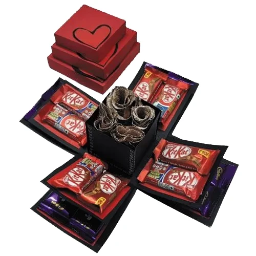 exploding gift box chocolate