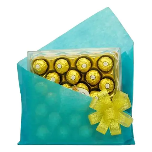 Ferrero Rocher Fiesta in Blue Tissue Wrap Wonder Box