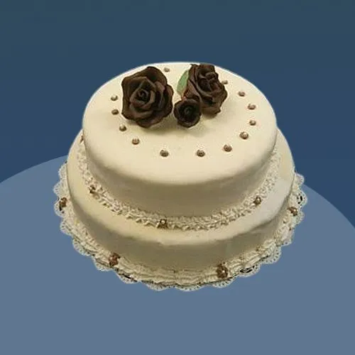 Scrumptious 2 Tier Vanilla Flavor Cake