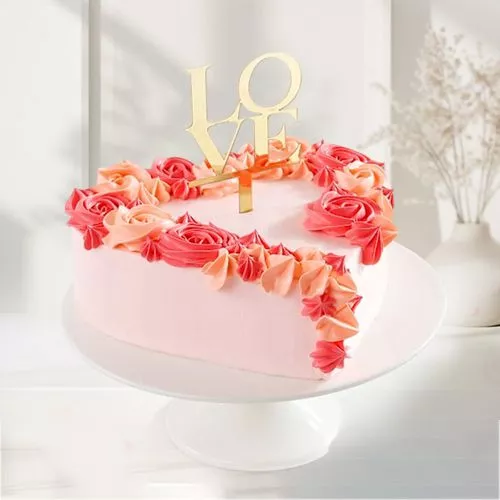 Romantic Rosette Cake Surprise