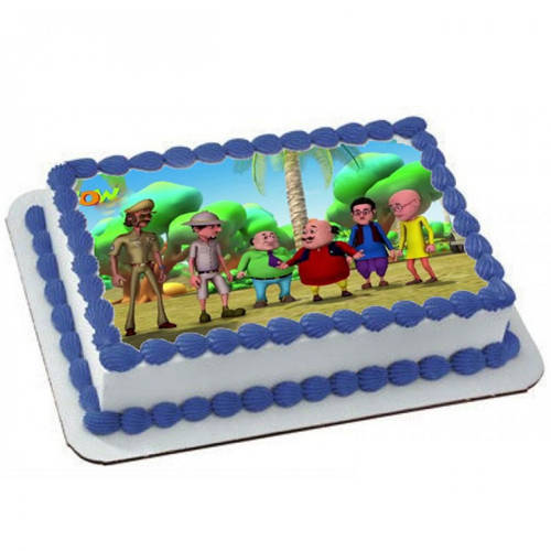 marvelous motu patlu photo cake for kids to chennai free shipping marvelous motu patlu photo cake for