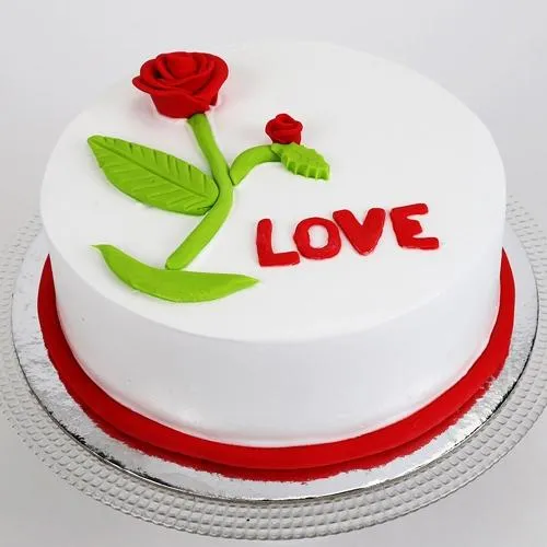 Online marvelous rose day special vanilla flavor cake to Chennai, Express  Delivery - ChennaiOnlineFlorists