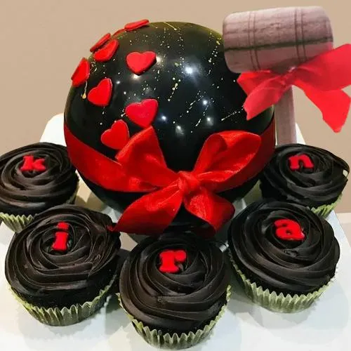 Order Love My Dad Custom Cupcakes Cake Online, Price Rs.999 | FlowerAura