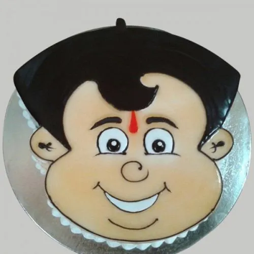 Elegant Chota Bheem Shape Cake for Kids Party