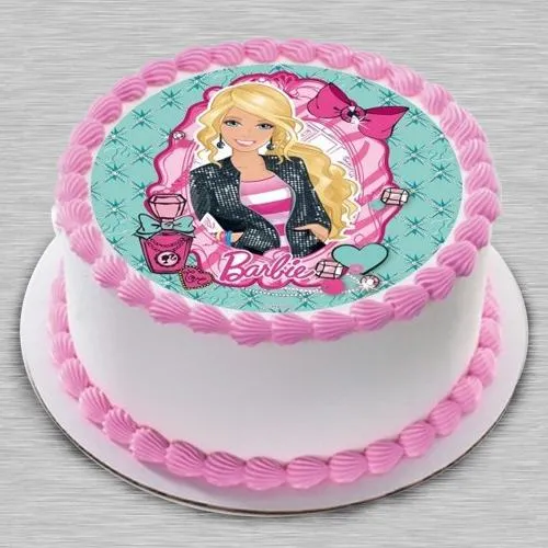 Enjoyable Glam Barbie Photo Cake for Little Princess