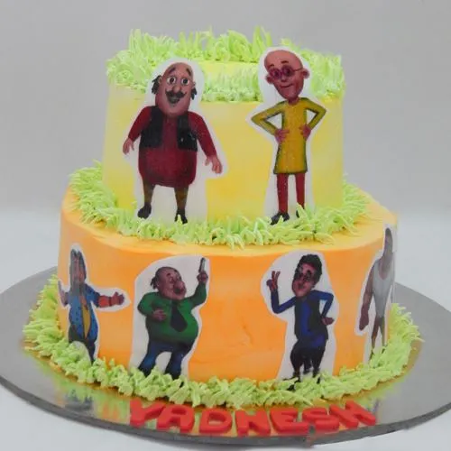 Delicate Kids Party Special 2 Tier Motu Patlu Cake