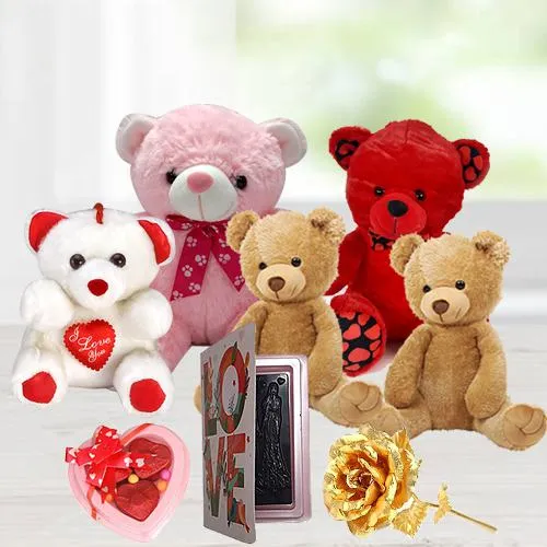 Impressive Teddies n Chocolates Gift Combo