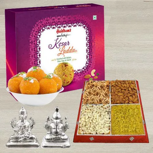 Tempting Haldiram Kesar Laddoo n Dry Fruits, Idol