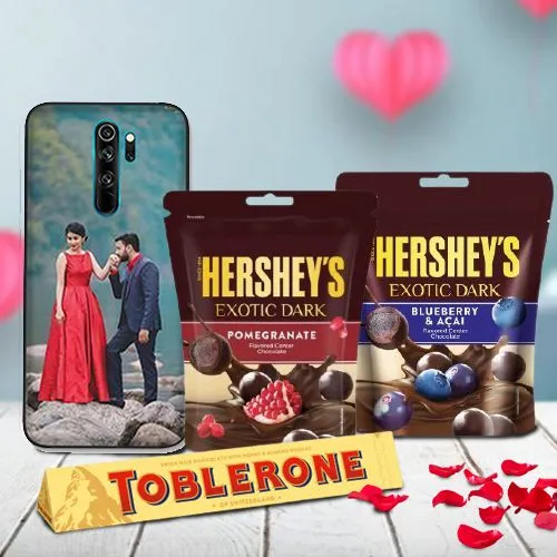 Forever Yours Combo of Hersheys Exotic, Toblerone N Mobile Cover