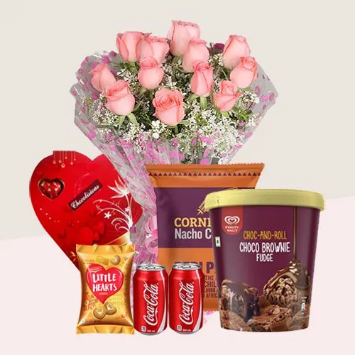 Stunning Kwality Walls Ice Cream Hamper with Rosy Treat