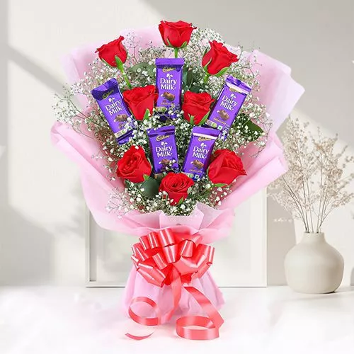 Heartfelt Roses  N  Chocolate Treat