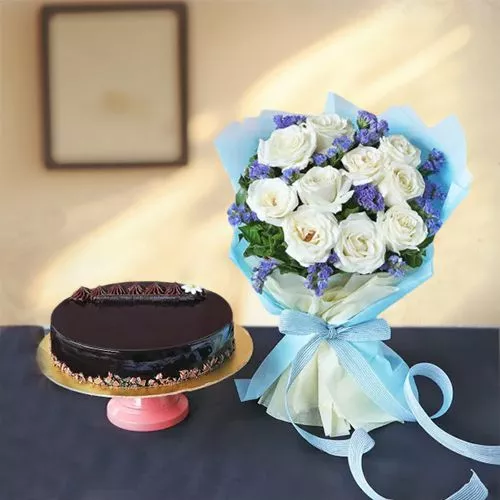 Whimsical Roses  N  Chocolate Cake Bliss