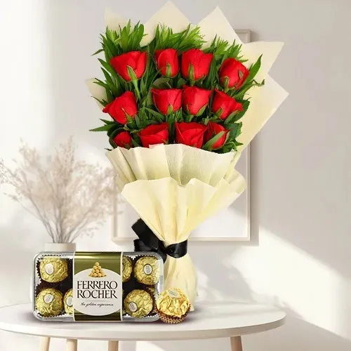 A Classic Combo   Roses and Rocher