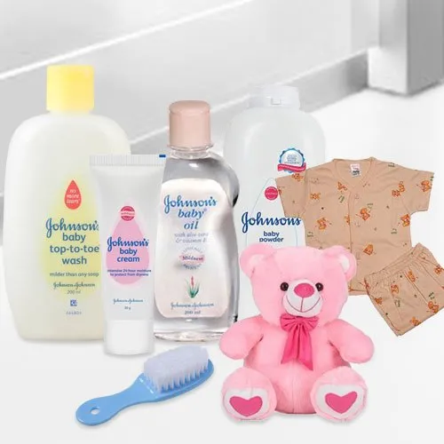 Johnson's Baby Care Collection Baby Gift Set with Organic Cotton Baby Dress  8pcs | eBay