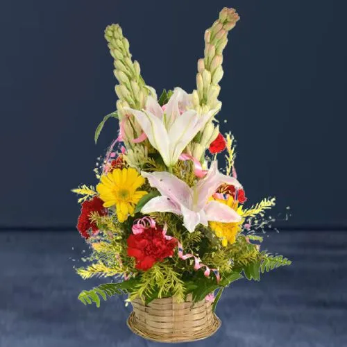 Oriental Wonders Mixed Flower Basket