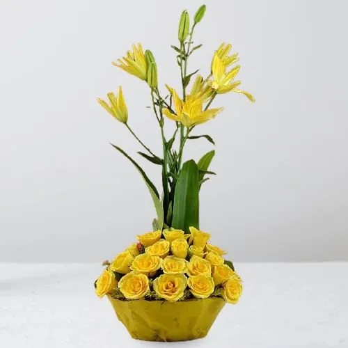 Valley of Yellow Floral Arrangement