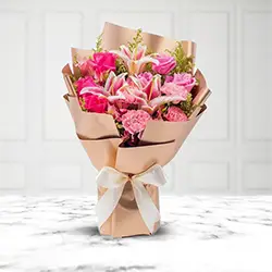 Traditional Love Bonding Mixed Seasonal Flower Bouquet