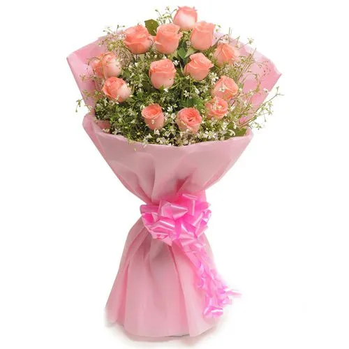 Exceptional Fresh Pink Roses Bouquet