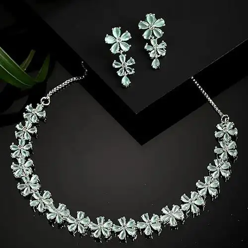 Fancy AD Necklace N Earrings Set