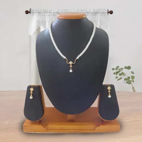 Buy Pearl Pendant  N  Earring Set