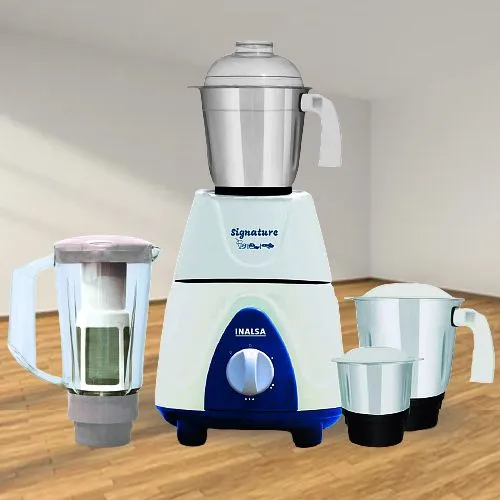 Precious Inalsa White n Blue Mixer Grinder with Break Resistant Jars