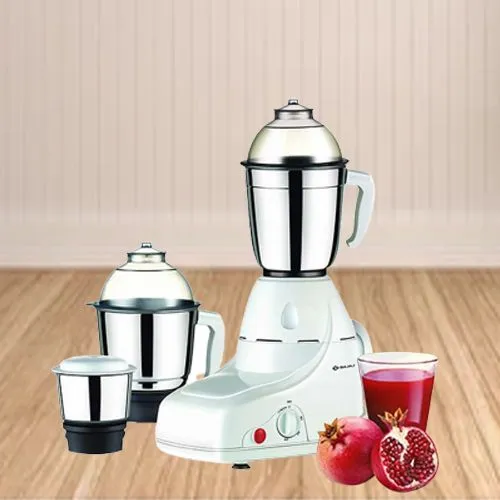 Terrific Bajaj White Color Mixer Grinder with 3 Jars