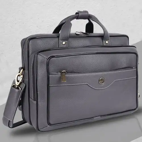 Sleek Leather Laptop Bag for Men