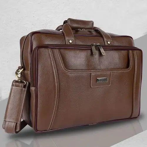 Stylish Leather Laptop Office Side Bag