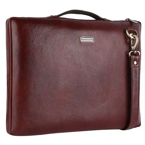 Trendy Slim Leather Laptop Sleeve Bag