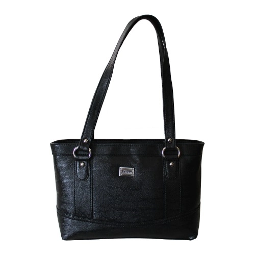 Black Vegan Leather Classy Vanity Bag for Her