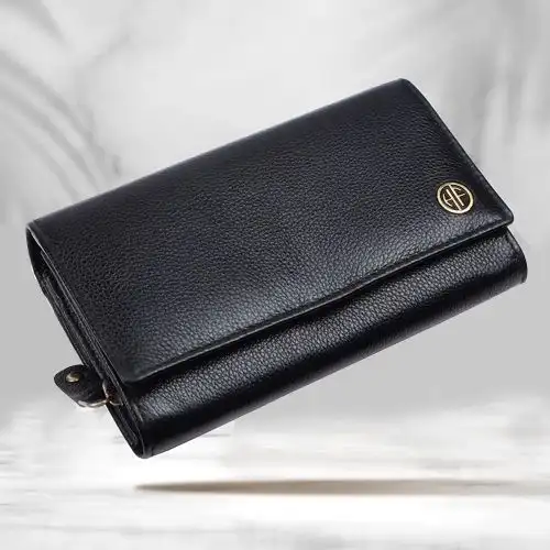 Fancy Leather RFID Protected Ladies Purse