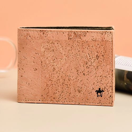 Trendy Eco Friendly Kakapo Bifold Cork Wallet