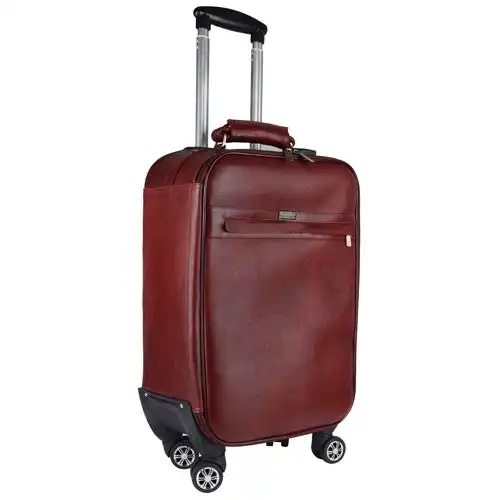 Premium Leather Trolley Bag