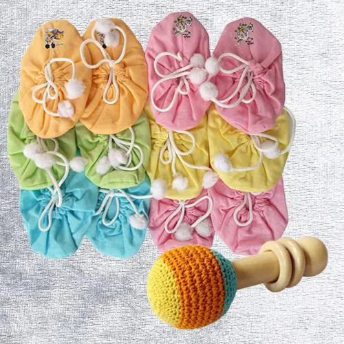 Wonderful Set of Bootie N Rattle Toy