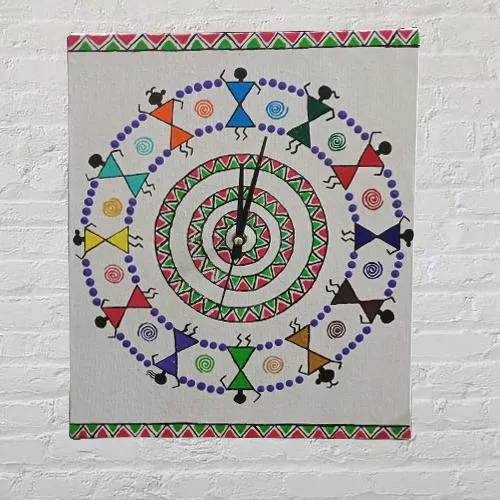 Outstanding Warli Art Wall Clock