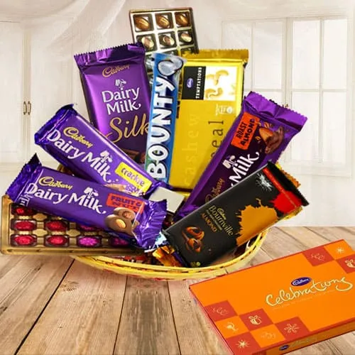 Delightful Gift Hamper Basket with Various Products