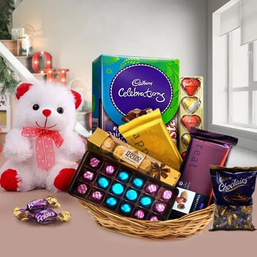 Array of Chocolate with Teddy Bear