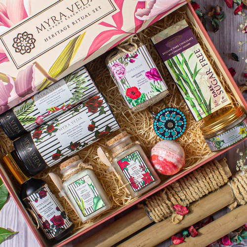 Luxury Self Care N Sweetness Gift Hamper from Myra Veda