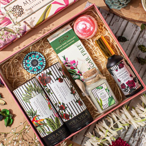 Wellness Hamper with Sugar Free Chocolates from Myra Veda